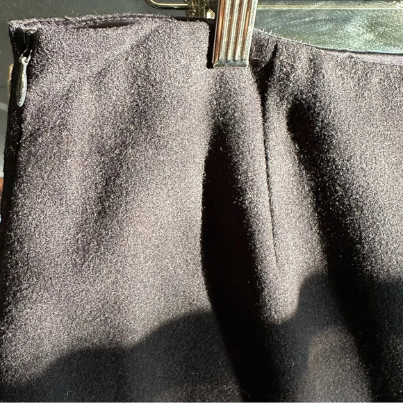 Boden Wool Blend A-Line Skirt‎ Women's Size 12L Blue Embroidered Accents Lined - Picture 6 of 8